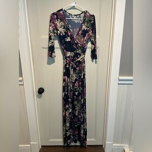 Pinkblush Navy Floral Maxi Dress